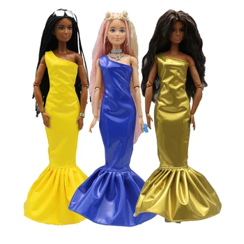 Кукольная одежда Новая 30 см 1/6 Эластичный хвост русалки Длинное платье Аксессуары для куклы Одежда для куклы Барби