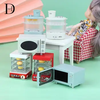  Кукольный домик Мини Кухонная техника Микроволновая печь Паровая коробка Кладовая Модель Кукольный домик Украшения