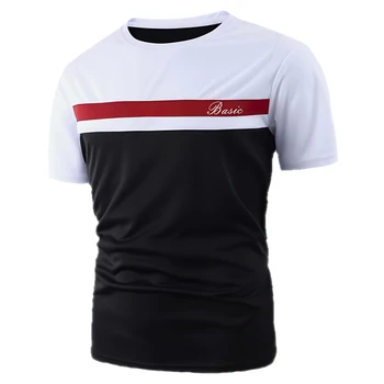  Лето Новая мужская футболка Повседневная спортивная футболка с коротким рукавом 3D-печать Мода Топы с короткими рукавами Свободная дышащая мужская одежда
