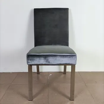 Мебельный латунный роскошный обеденный стул из нержавеющей стали