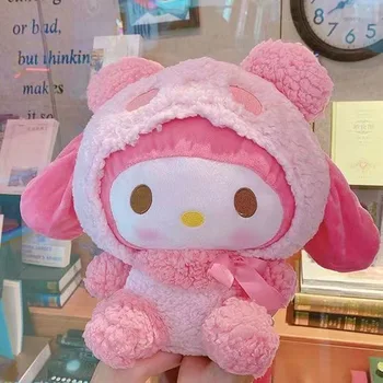 Милая плюшевая кукла Sanrio, превращенная в куклу панды My Melody Cinnamoroll Hello Kitty Kulomi Плюшевая игрушка Подарок на день рождения