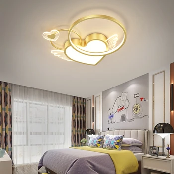  милый мультфильм мальчик девочка спальня потолочный светильник современный интеллектуальный светодиодный кабинет люстра творчество внутренние декоративные лампы