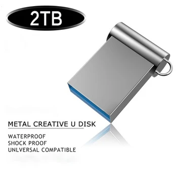 Мини высокоскоростной USB-накопитель 2 ТБ флешка 2 ТБ флешка металлический U-образный диск для заметок cel usb 3.0 stick подарок бесплатный логотип телефон / автомобиль