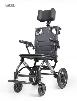 Многофункциональная складная инвалидная коляска для пожилых людейПортативная колесная легкая и складная, сверхлегкая тележка, может сидеть