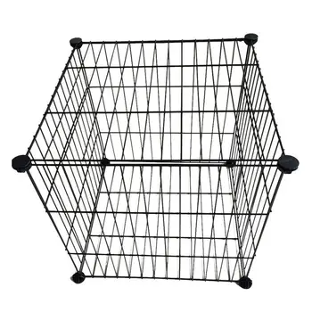 Многофункциональный черный металл 35x35 см сетчатый комбинированный шкаф для хранения DIY Cube Шкаф и модульная полка Сетчатая проволочная сетка Полка и полка