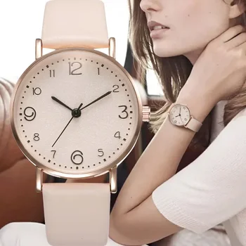 Модные женские роскошные кожаные ремешки Аналоговые кварцевые наручные часы Золотые женские часы Женские часы Платье Reloj Mujer Черные часы