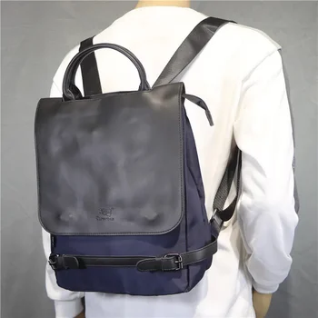 Модный мужской рюкзак из нейлона и синтетической кожи Портативный японский школьный портфель в стиле кампуса Ручные сумки Carl для Но
