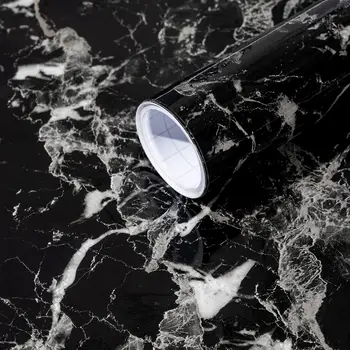 мраморная самоклеящаяся маслостойкая контактная бумага для кухонных шкафов Ремонт ПВХ Водонепроницаемые съемные обои Наклейки для ванной комнаты