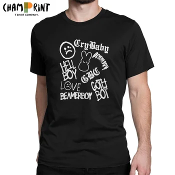 Мужская футболка Lil Peep Emo Rap Goth Cool Pure Cotton Футболка Футболка с коротким рукавом Одежда с круглым воротником Подарочная идея