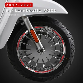 Наклейки на колесо мотоцикла для Lambretta V200 V125 V50 G350 Special X300 LN 125 LN125 Аксессуары 2017-2023 Наклейка на обод Водонепроницаемый