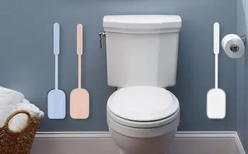 Настенная щетка для унитаза с длинной ручкой Скраб для глубокой очистки ванной комнаты Эффективная магнитная всасывающая щетка для чистки унитаза для ванной комнаты