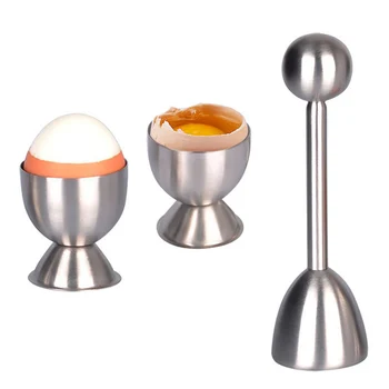  Нержавеющая сталь Открывалка для яиц Открывалка Резак для яиц Крекер Металлические чашки для яиц Подставки для мягких сваренных вкрутую яиц Кухонные инструменты