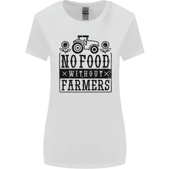 Нет еды без фермеров Фермерство Женская футболка с более широким кроем и длинными рукавами