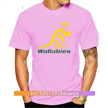 Новая мужская футболка с логотипом Wallabies Rugby Черная футболка с индивидуальным принтом