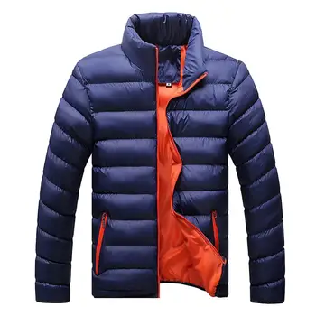  Новые мужские осенние зимние пальто Модная хлопковая стеганая куртка для мужчин Пуховое пальто Хлопок Теплая одежда Мужская парка Плюс размер L-4xl
