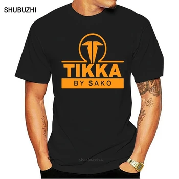 Новый Tikka By Sako Finland Огнестрельное оружие Логотип Мужчины Черная футболка Размер S До 3xl Молодежный подарок Хлопок Лето Мужская футболка