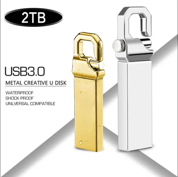 НОВЫЙ USB-накопитель 2 ТБ флэш-накопитель 128 ГБ 256 ГБ 512 ГБ флешка Металлический U-диск Memoria Cel USB 3.0 Stick Подарок для ПК Бесплатный логотип