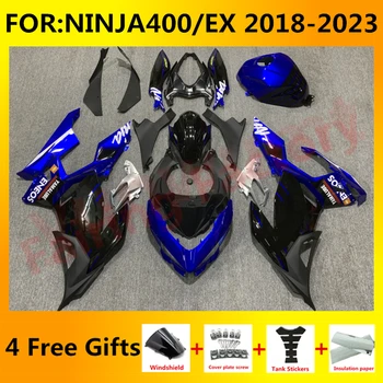 НОВЫЙ комплект обтекателей мотоцикла ABS подходит для Ninja400 EX400 EX Ninja 400 2018 2019 2020 2021 2022 2023 полный обтекатель синий черный