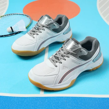 Обувь для бадминтона Теннисные туфли мужские и женские, молодежные, противоскользящие, износопоглощающие, спортивные, специальные тренировочные туфли