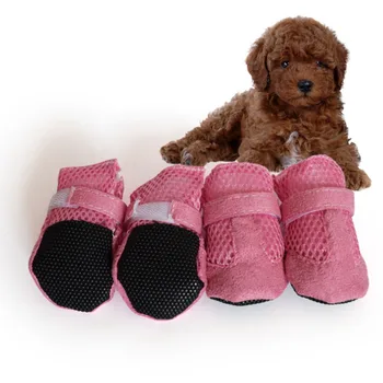 Обувь для собак Pet Повседневная обувь Сетка Дышащая и удобная обувь на мягкой подошве Indoor Anti Slip Four Color Supplies обувь для собак