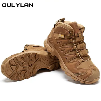 Обувь для тренировок на открытом воздухе Ботильоны для скалолазания Военные боевые ботинки Мужские ботинки Mid Top Desert Boots Спортивные кроссовки для горного кемпинга