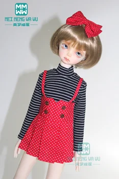 Одежда для куклы подходит 43 см BJD MSD кукла модная полосатая футболка, шорты в горошек