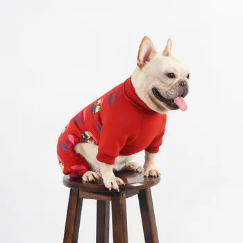 Одежда французского бульдога Одежда для собак мопса Пижама Комбинезон Пижамы Комбинезоны Пудель Шнауцер Французская собака Костюм Пальто Дропшиппинг