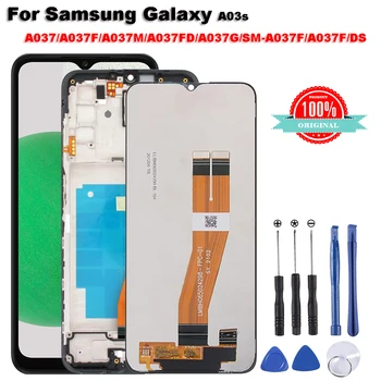 Оригинал для Samsung Galaxy A03s A037 A037F A037M A037FD 6.5 с рамкой ЖК-дисплей сенсорный экран дигитайзер стекло в сборе ремонт