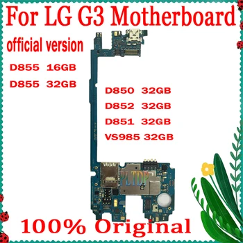 Оригинальная материнская плата для разблокировки материнской платы LG G3 D850 D851 D852 VS985 Полностью протестирована Хорошая работа Логическая плата Android Системная плата 32 ГБ