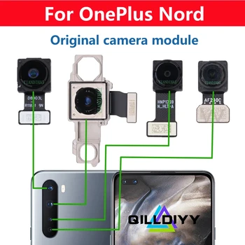 Оригинальный основной модуль задней передней камеры для Oneplus Nord Задняя задняя селфи-камера Гибкий кабель Широкая глубина Макро Детали