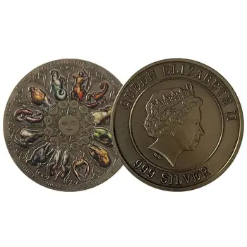 Памятные вещи королевы Елизаветы Железные памятные коллекционные монеты Елизаветы Винтажная коллекция монет Ржавеющая для семьи