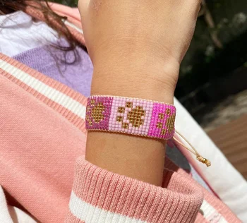 Плетеный браслет для кошек ручной работы для женщин Подарок Мексиканская мода Pulseras Ювелирные изделия
