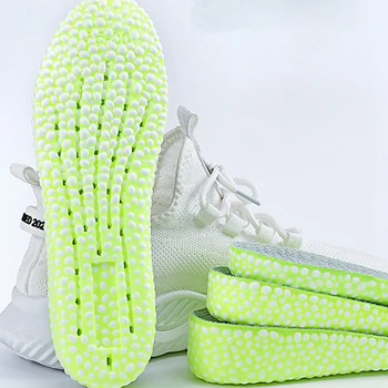  Повышающая стелька для бега для обуви PU Popped Rice Particle Foam Дышащая мягкая походная одежда Защищает колени Шаблоны Ноги Мужчины Женщины