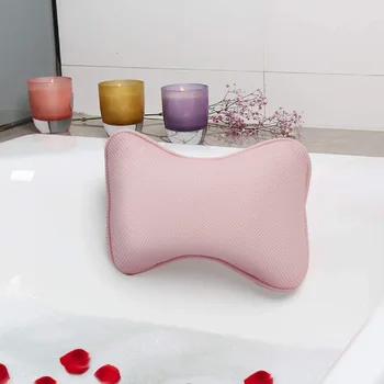 Подушка для подголовника Нескользящая мягкая ванна Спа-подушка 3D Mesh Spa Ванна с присосками для шеи и спины Снабжение ванной комнаты