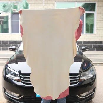 Полотенце для мытья автомобиля Замша Чистое полотенце Натуральная натуральная кожа Ткань Авто Дом Моющий Мотоцикл Уход Быстросохнущий Супер Абсорбент