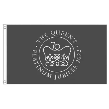 Поминальная служба Елизаветы II Флаг Юнион Джек Флаг Великобритании Траур по королеве Елизавете II 1952-2022 Садовый флаг Траур по королеве Ее
