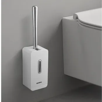 Портативный ершик для унитаза Прочный тип Пластиковые держатели для туалетных щеток Аксессуары для ванной комнаты Без гвоздей Настенный Мода