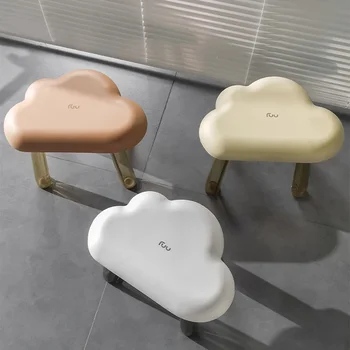 Прозрачный утолщенный стул для ванной комнаты Пластиковый туалет для взрослых Нескользящий туалет с педалью для ванны Маленькая скамейка Стулья для ванной комнаты Табуреты