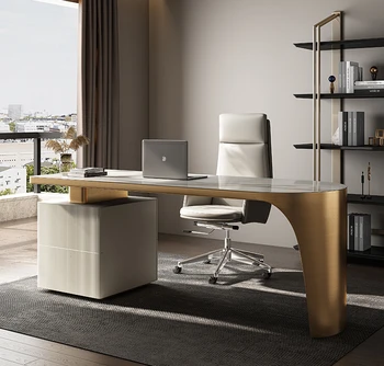 Простой и современный письменный стол, компьютерный стол, офис, кабинет, письменный стол, бытовая интегрированная мебель высокого класса