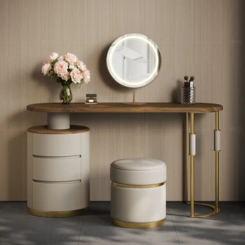 Простой туалетный столик, маленькая квартира, высококачественный современный модный рисунок, легкая роскошь, итальянский высокосортный смысл.