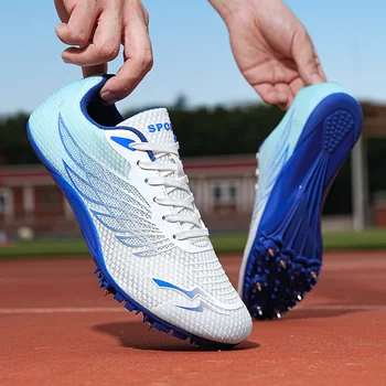 Профессиональная мужская обувь для легкой атлетики Женские кроссовки с шипами Спортсмен Бег Тренировка Легкая гоночная спортивная обувь Spike