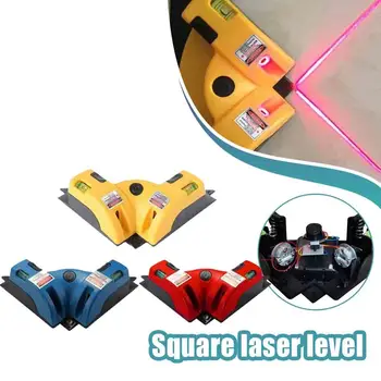 Прямоугольный квадратный лазерный уровень под углом 90 градусов Высококачественный прибор для измерения лазерной статистики вертикальных наземных рабочих инструментов