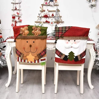 Рождественский декоративный стул, Набор табуретов, Новый игрушечный чехол для стула, Декоративное украшение, Предметы интерьера