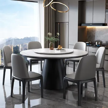 Роскошные скандинавские консольные столы Круглые современные мобильные столовые для гостиной Кухонные обеденные столы Мраморный салон Центр Мебель Muebles