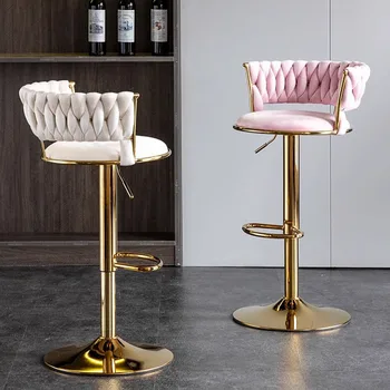 Роскошные современные барные стулья Столовая в скандинавском стиле Красивый регулируемый по высоте барный стул Высококачественная мебель Confort Cadeira