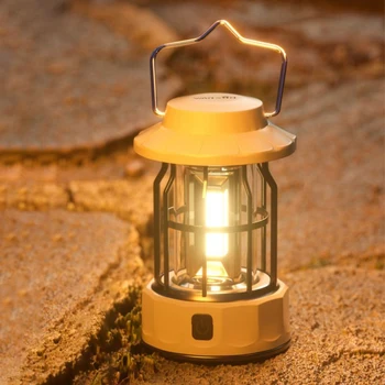  светодиодный фонарь для кемпинга 2Режимы освещения COB Питание от батареи для пеших прогулок Кемпинг Аварийный дом Отключение электроэнергии В помещении На открытом воздухе