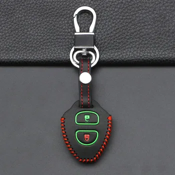 Светящийся чехол для ключей для Toyota Rav4 Corolla Vitz Porte Hilux Auris Vios Camry Pardo 2 кнопки чехол брелок для ключей автомобильные аксессуары