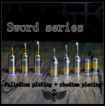 Серия Sword Родиевое покрытие + палладиевое покрытие 2,5 мм 3,5 мм 4,4 мм Штекер кабеля для модернизации гарнитуры