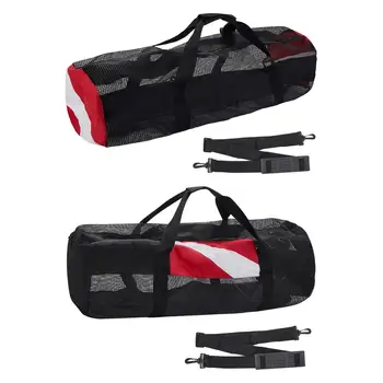 сетчатая спортивная сумка Подводное плавание с ручкой Портативное снаряжение для подводного плавания с аквалангом для плавания Пляж Спорт на открытом воздухе Серфинг Водные виды спорта