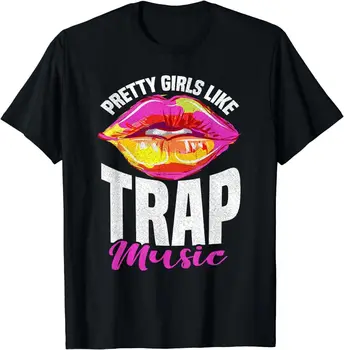 Симпатичные девушки любят трэп-музыку Трэп-музыка Женская рэп-футболка с длинными рукавами